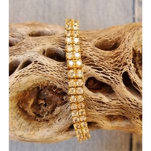 Vintage Edco tennis bracelet 2 rows